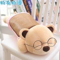 儿童玩具娱乐趴趴熊音乐长抱枕垫玩偶公仔布娃娃