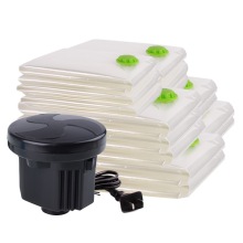 空间工房 压缩袋 透明真空收纳袋15件套(4大5中6小)赠1电泵 7丝礼盒装